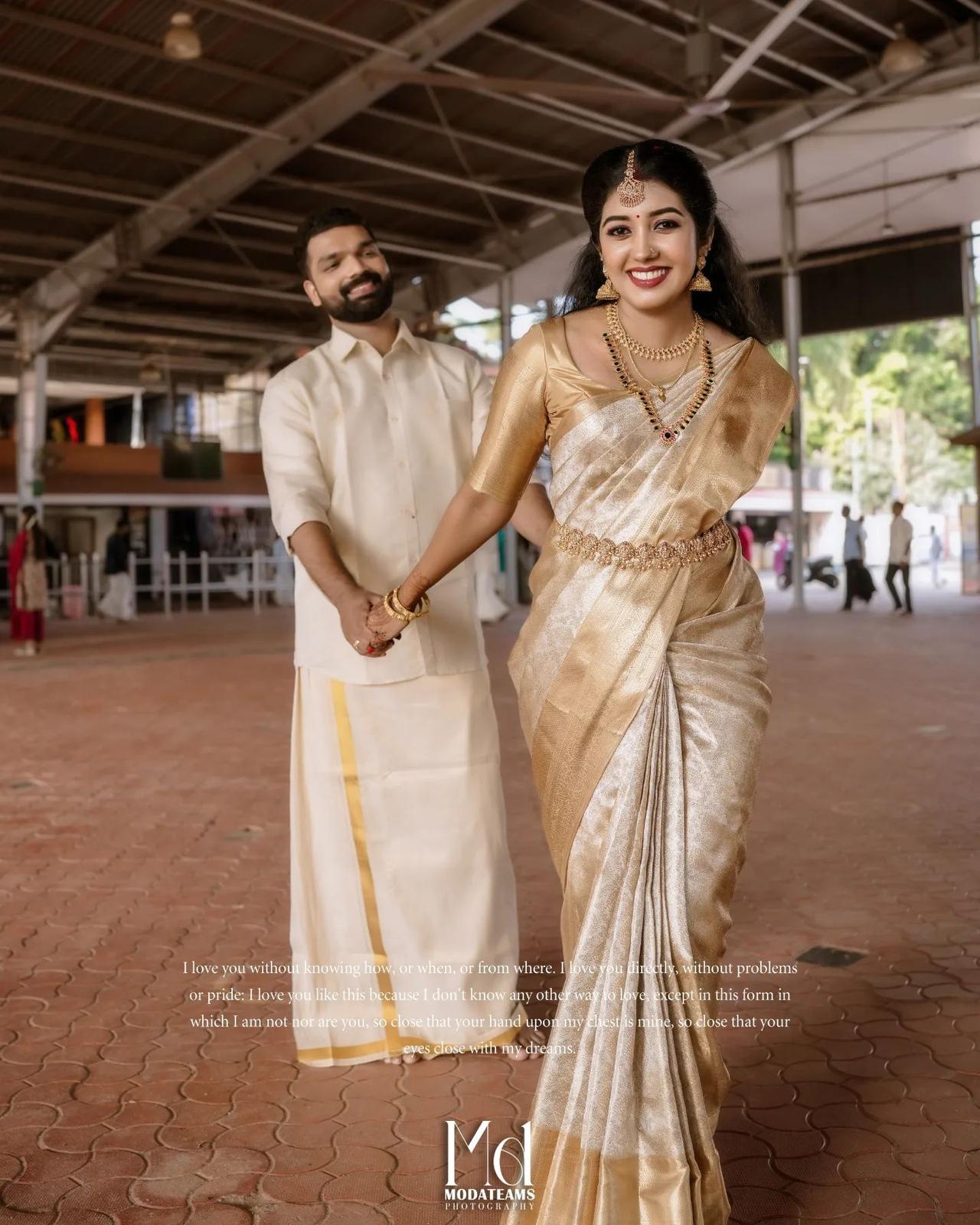 Traditional Gold Bridal Dress