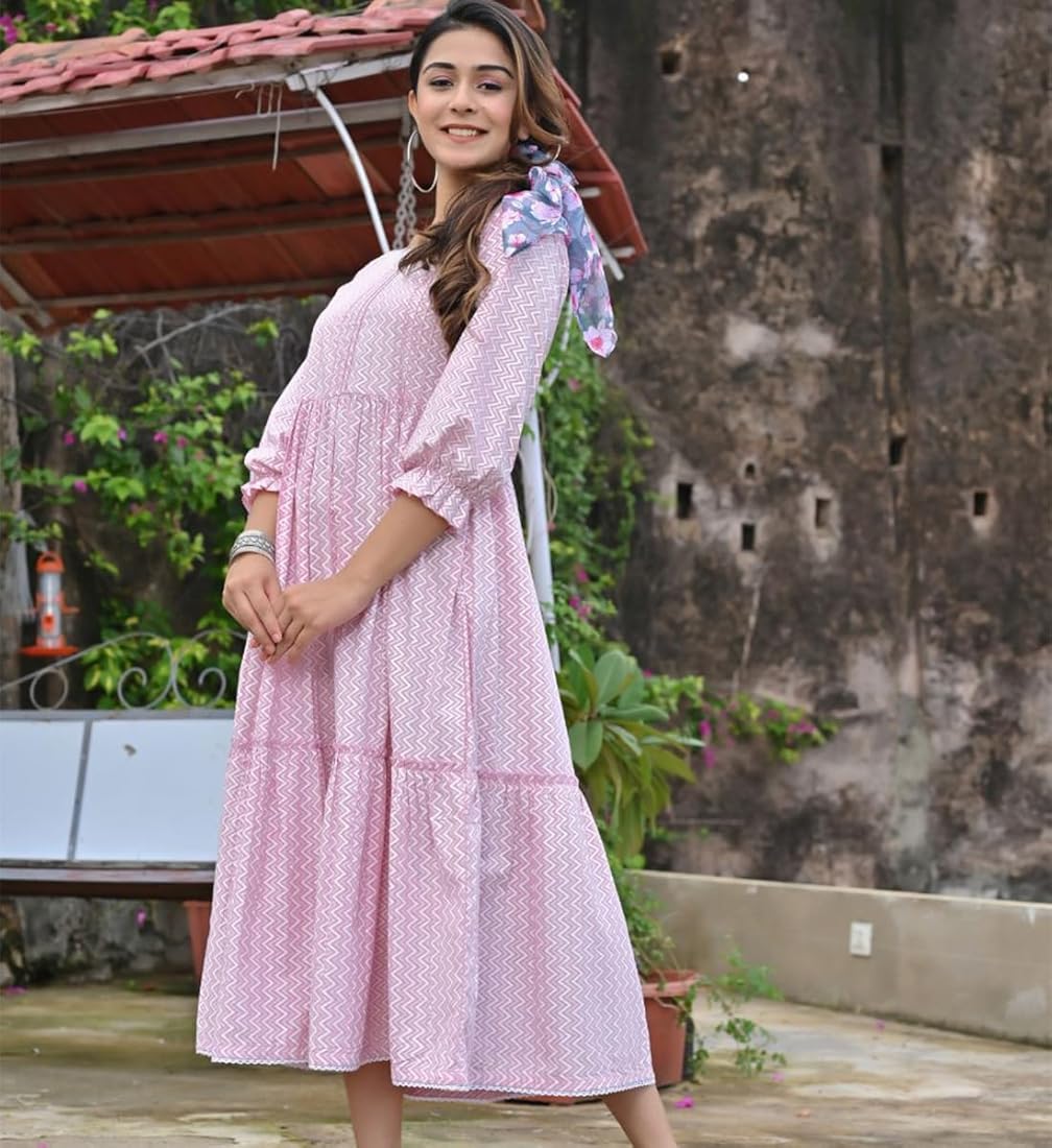 Floral Cotton Casual Dress